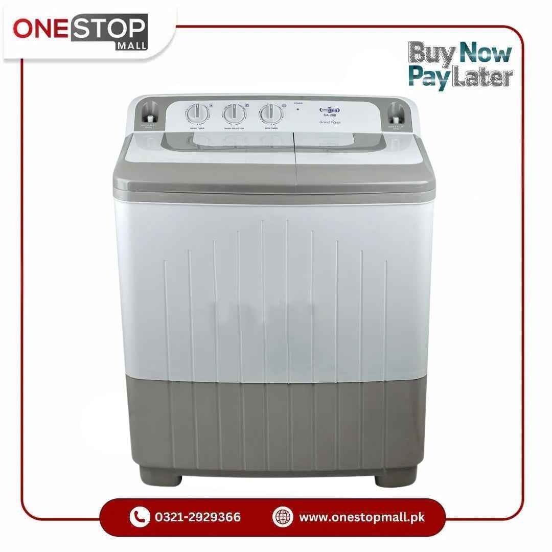 Super Asia Washing Machine SA-280 Grand Wash Washing Capacity 10 kg Brand Warranty