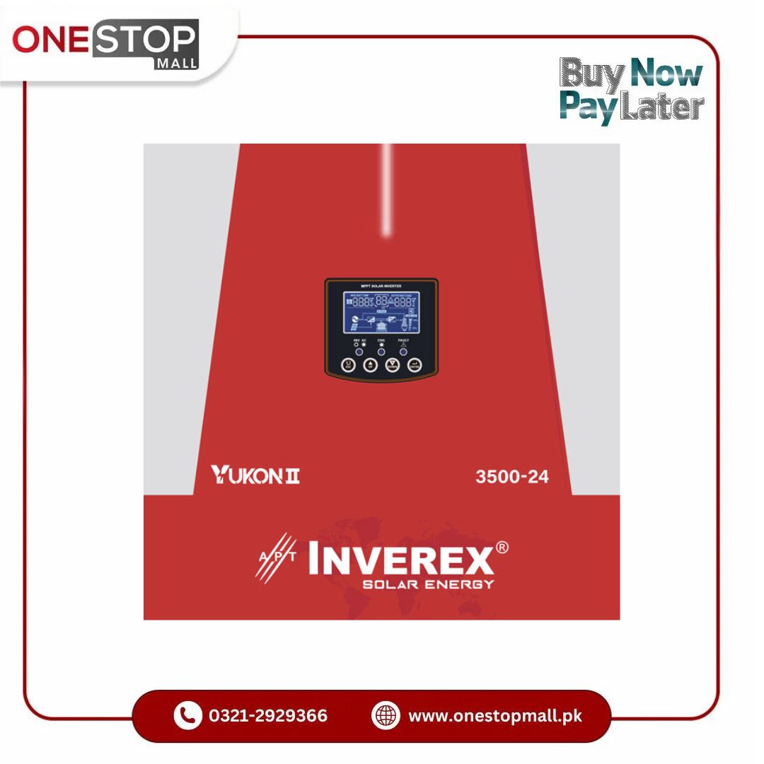 Inverex Yukon II 3.5 KW-24V Solar Inverter High efficiency pure sine wave inverter 5 Years Brand Warranty - Onestopmall.pk