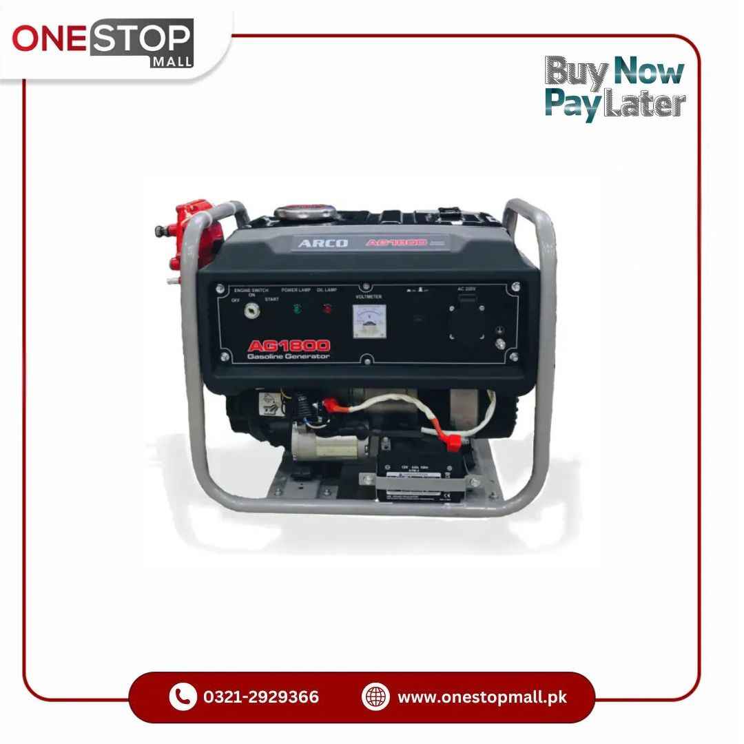 Angel Generator Euro5 AG 1800 Portable 1.2 KVA 1000Watt (1 Kw) Low Noice Alternator: 100% COPPER Starting SELF 6 Months Brand Warranty