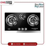 Nasgas Built In Hob DG-GN3 (Glass Top) 8mm Thick Tempered Glass 1 Year Brand Warranty