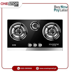 Nasgas Built In Hob DG-GN3 (Glass Top) 8mm Thick Tempered Glass 1 Year Brand Warranty