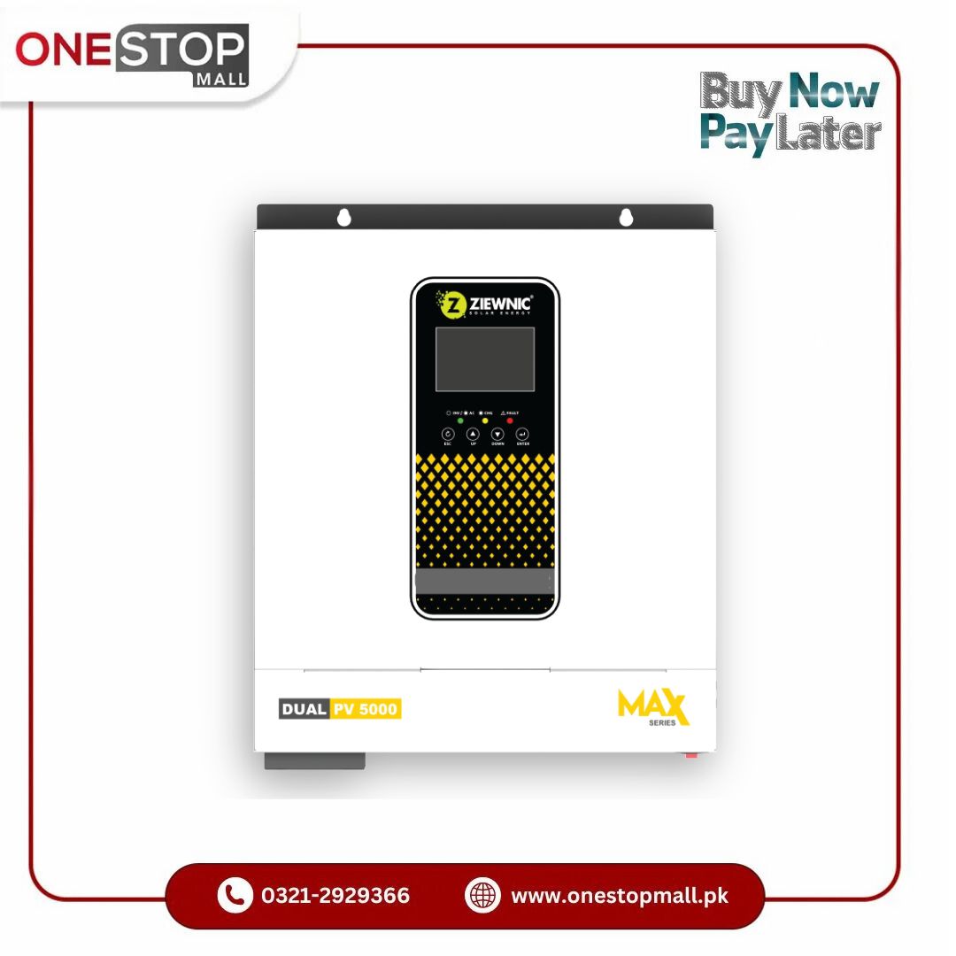 ZIEWNIC SOLAR HYBRID INVERTER DUAL MAX (3.5KW) PV5000 Built-in anti dust for harsh environment Brand Warranty - Onestopmall.pk
