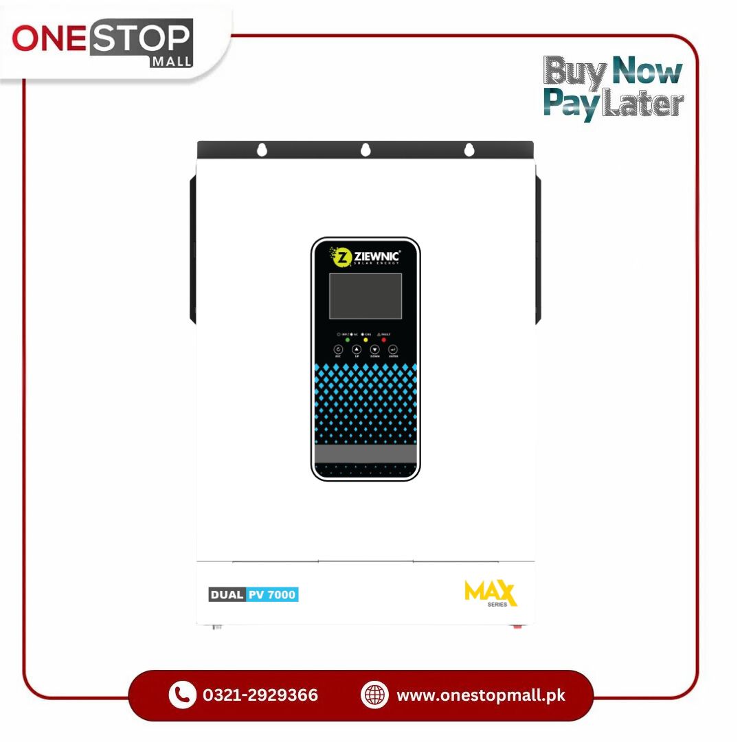 ZIEWNIC SOLAR HYBRID INVERTER MAX (5.5 KW) PV7000 Built-in anti dust for harsh environment Brand Warranty - Onestopmall.pk