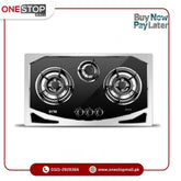 Nasgas Built In Hob DG-931 BK (Steel Top) Heavy gauge double shade steel top 1 Year Brand Warranty