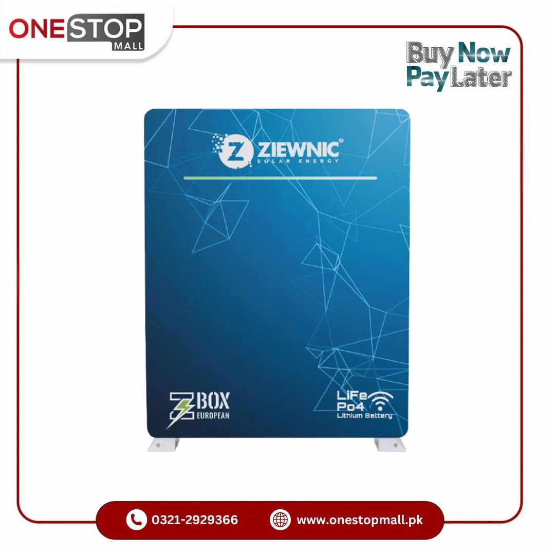 ZIEWNIC NEW WALL STAND LITHIUM BATTERY EUROPEAN 100AH-51.2V Z-BOX EUROPEAN IP54 PROTECTION AGAINST INGRESS - Onestopmall.pk