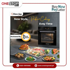 Glam Gas Built in Oven Bake-Up Electric Conventional Heat Hot Air Grilling - Onestopmall.pk