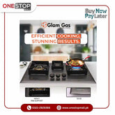 Glam Gas Built In Hob (Model Black Berry) Auto Ignition System (Natural Gas & LPG) Brand Warranty - Onestopmall.pk