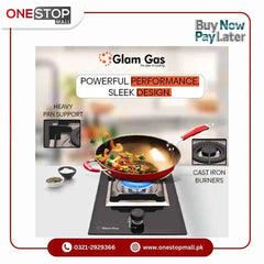 Glam Gas Food book-GG-12 Black Hob 1 Burner Kitchen Gas Stove Gas Stove (Natural Gas & LPG)  1 Year Brand Warranty