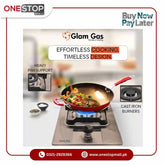 Glam Gas (GG-11) Kitchen Gas Stove 1 Burners Hob Choolha Stainless Steel Auto ignition (Natural Gas & LPG) Brand Warranty - Onestopmall.pk