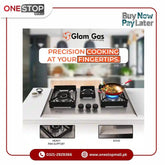 Glam Gas (D-Cut) Built-In Hob 3 Burner Auto Ignition System (Natural Gas & LPG) Brand Warranty - Onestopmall.pk