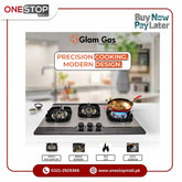 Glam Gas Built In Hob (Model-Galaxy 11) Auto Ignition System (Natural Gas & LPG) Brand Warranty - Onestopmall.pk