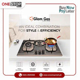 Glam Gas (Food book A3) Steel Pan Supports Easy Clean (Natural Gas LPG) Brand Warranty