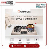 Glam Gas (Food book B3) Steel Pan Supports Easy Clean (Natural Gas LPG) Brand Warranty