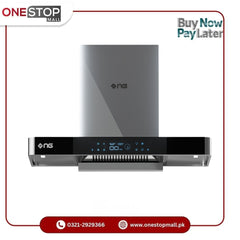 Nasgas Kitchen Hood 27 INCH KHD-265 HandSensor Touch button operating system Panel Front Tempered Glass Chimney