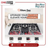 Glam Gas Built In Hob (Model-Fire Stone) Auto Ignition System (Natural Gas & LPG) Brand Warranty - Onestopmall.pk