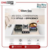 Glam Gas Built In Hob (Model-Blue Berry) Auto Ignition System (Natural Gas & LPG) Brand Warranty - Onestopmall.pk