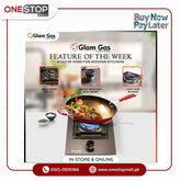 Glam Gas (Food book-GG-12 Grey) Auto Ignition System (Natural Gas LPG) Brand Warranty