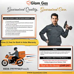 Glam Gas Built In Hob (Model Black Berry) Auto Ignition System (Natural Gas & LPG) Brand Warranty - Onestopmall.pk