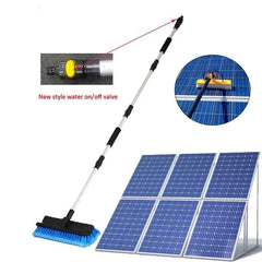 Imported Solar Cleaning Brushes 12 Feet Solar Panel / Window / Glass Telescopic Wash Brush With Water Switch
