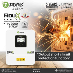 Ziewnic ROUX 4.7KW Solar Inverter IP54 Aluminium Casing And Repairable Warranty