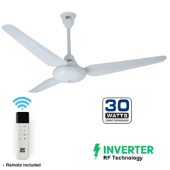 SK Inverter Ceiling Fan Super Deluxe Model Copper 56 Inch 30 Watts Brand Warranty - Onestopmall.pk