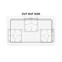 Nasgas Built In Hobs DG-227 S (Steel Top) Heavy gauge steel top 1 Year Brand Warranty