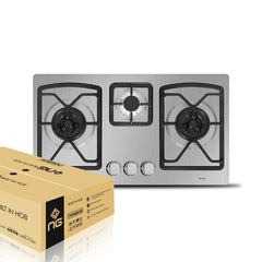 Nasgas Built In Hobs DG-333 Regular Heavy Gauge Steel top 1 Year Brand Warranty