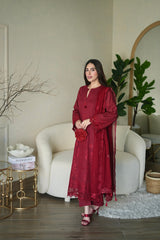 03 Piece Unstitched Embroidered Festive Eid Collection - Design 17