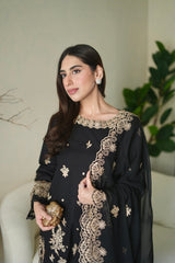 03 Piece Unstitched Embroidered Festive Eid Collection - Design 15