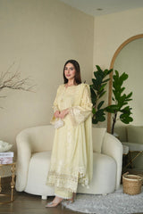 03 Piece Unstitched Embroidered Festive Eid Collection - Design 18