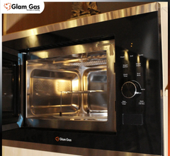 Glam Gas Microwave Oven BM-120 20L Capacity For Versatile Cooking Options Touch Panel For Easy Operation Brand Warranty - Onestopmall.pk