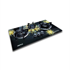 Hanco Built in Hob (Model 410) - Brass Burner - Tempered Glass - Auto Ignition Stove 1 Year Brand Warranty - Onestopmall.pk