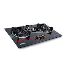 Hanco Built in Hob (Model 408) - Brass Burner -Tempered Glass -Auto Ignition Stove 1 Year Brand Warranty - Onestopmall.pk