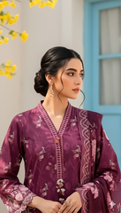 03 Piece Stitched Printed Lawn