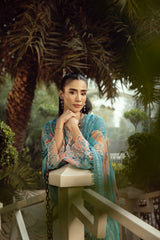 03 Piece Stitched Printed Embroidered With Printed Chiffon Dupatta
