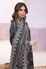 03 Piece Stitched Printed Embroidered Cashmi Wool