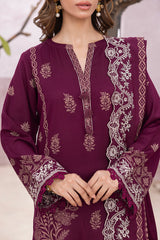 03 Piece Stitched Printed Embroidered Cashmi Wool