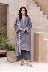 03 Piece Stitched Printed Embroidered Cashmi Wool