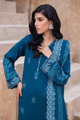 03 Piece Stitched Printed Embroidered Cashmi Wool