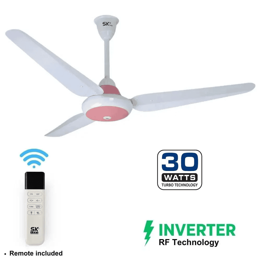 SK Inverter Ceiling Fan Super Deluxe Model Copper 56 Inch 30 Watts Brand Warranty