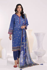03 Piece Stitched Printed Lawn