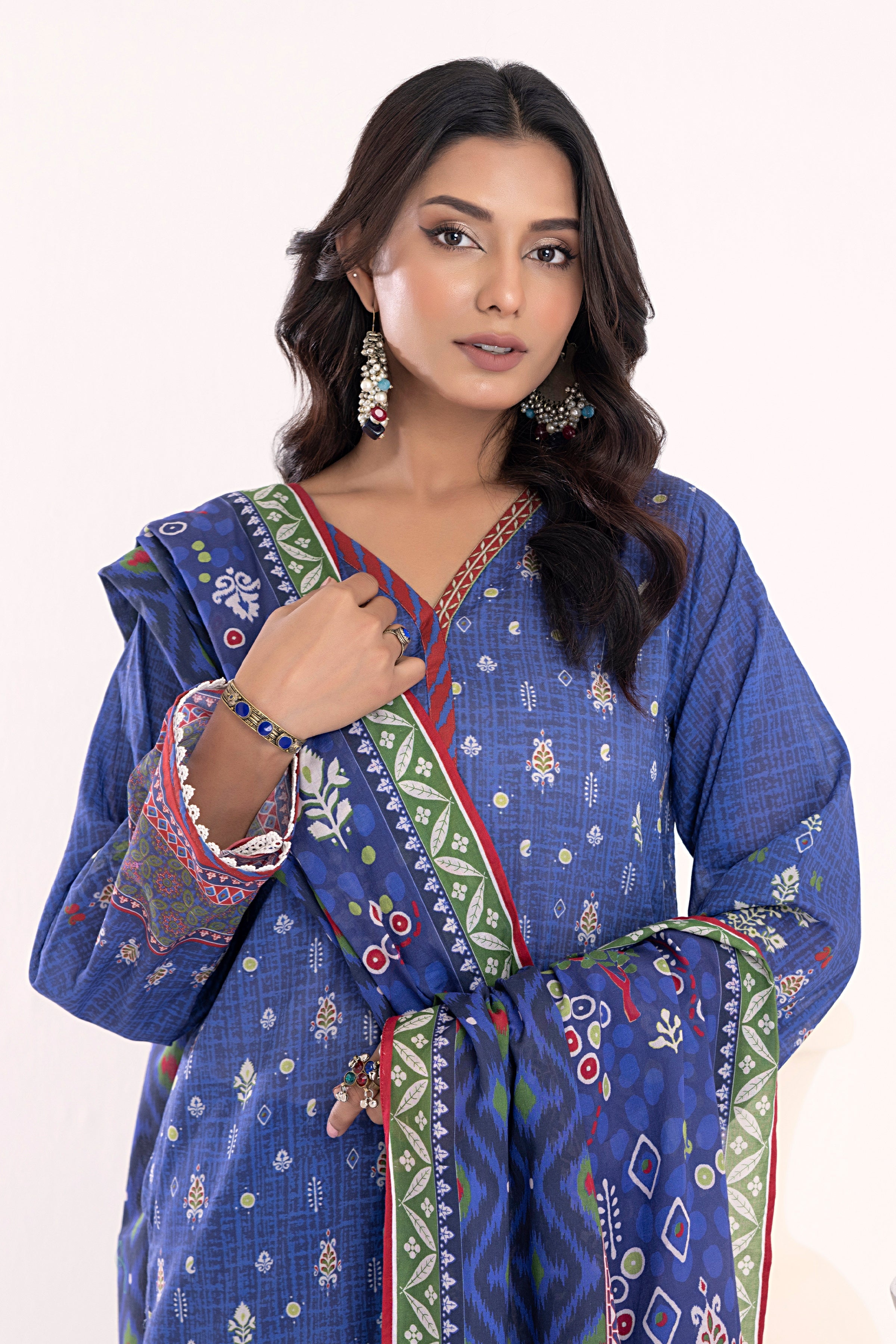 03 Piece Stitched Printed Lawn