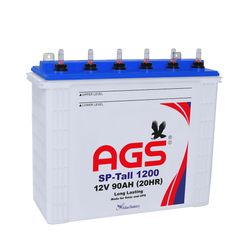 AGS Tubular Battery SP Tall 1200 5Plates (12V 90AH) 6 Months Brand Warranty