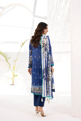 02 Piece Unstitched Printed Shirt & Dupatta - View 3 - Lakhany