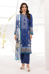 02 Piece Unstitched Printed Shirt & Dupatta - Lakhany