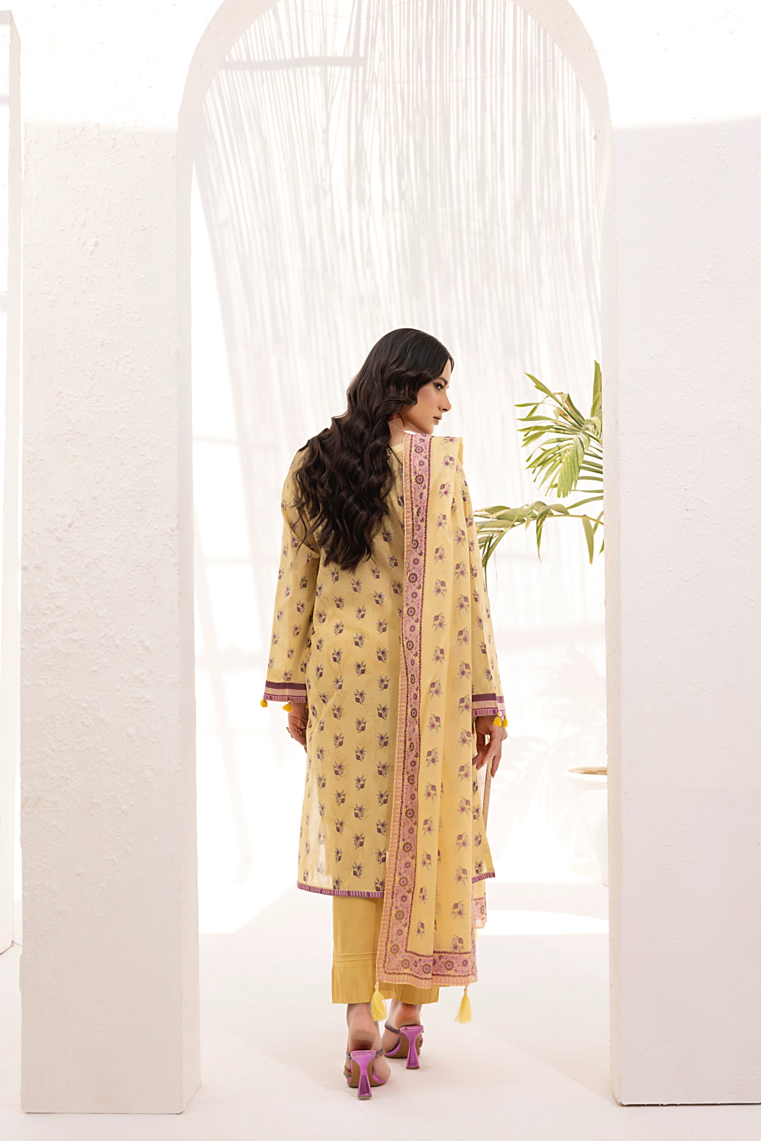 02 Piece Unstitched Printed Shirt & Dupatta - View 2 - Lakhany