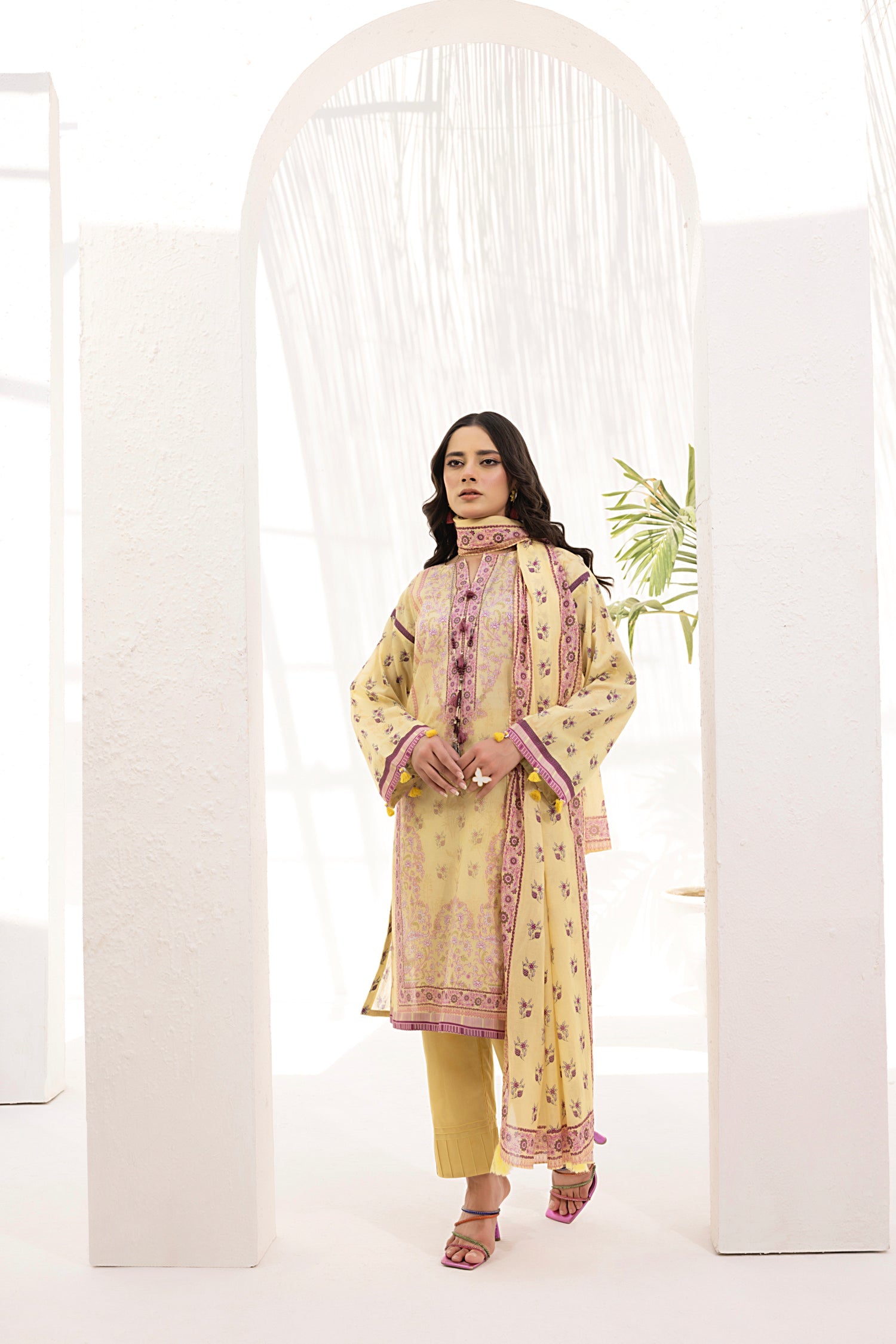 02 Piece Unstitched Printed Shirt & Dupatta - View 5 - Lakhany
