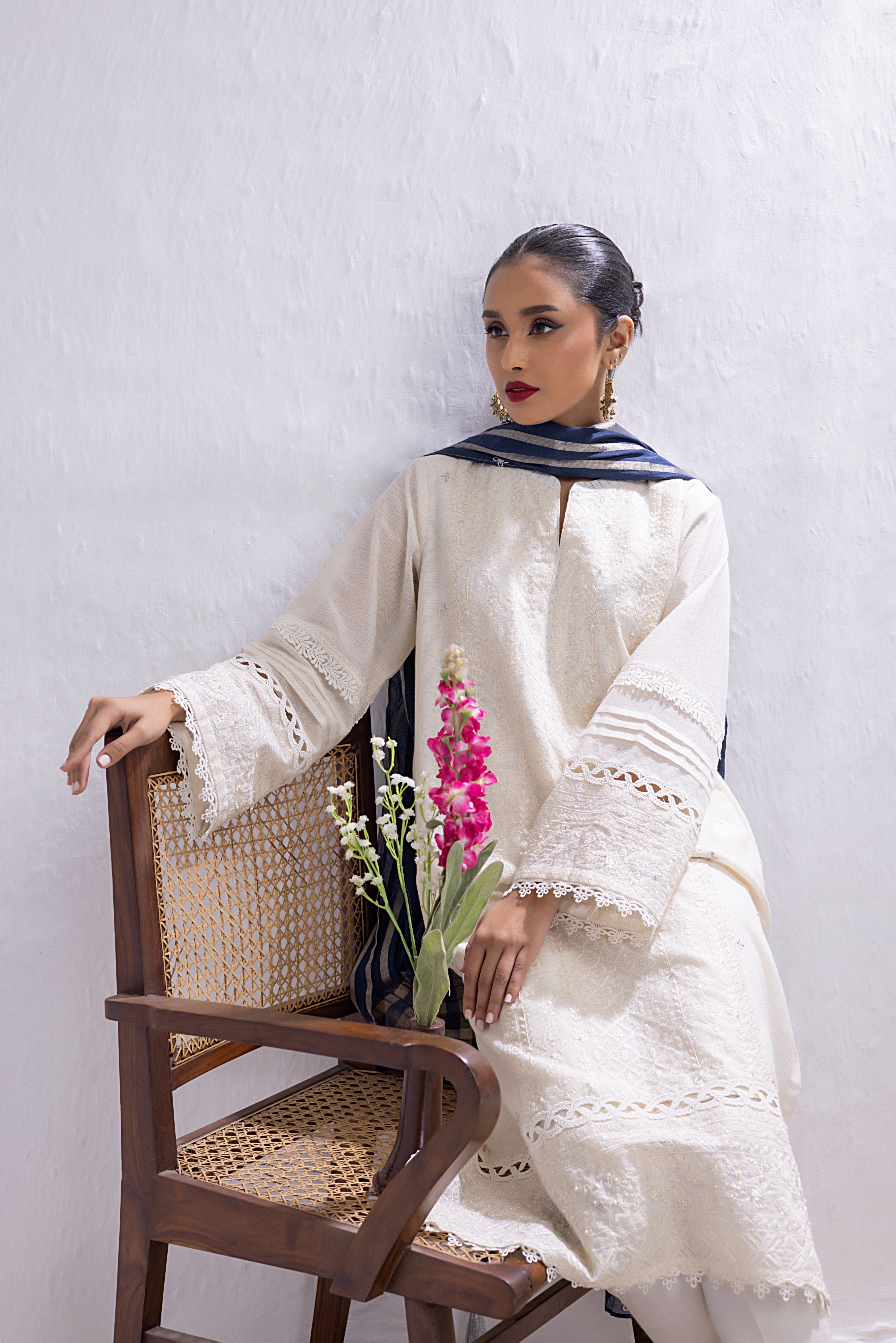 03 Piece Ready to wear  Embroidered Luxury Pret