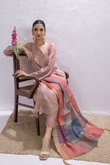 03 Piece Ready to wear  Embroidered Luxury Pret