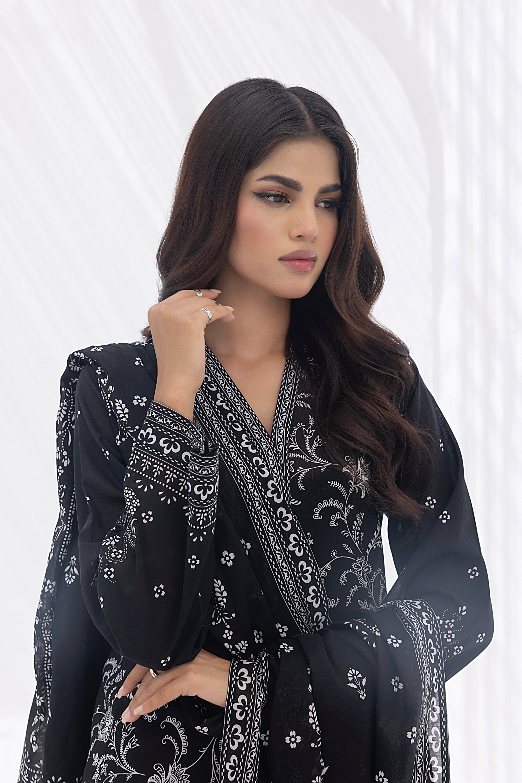 03 Piece Stitched Printed Lawn